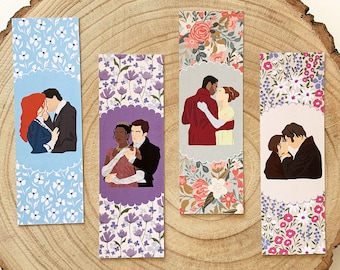 Literary Couples Bookmarks - Eco-Friendly - Bookish - Gifts For Book Lovers - Pride and Prejudice - Anne of Green Gables - Bridgerton