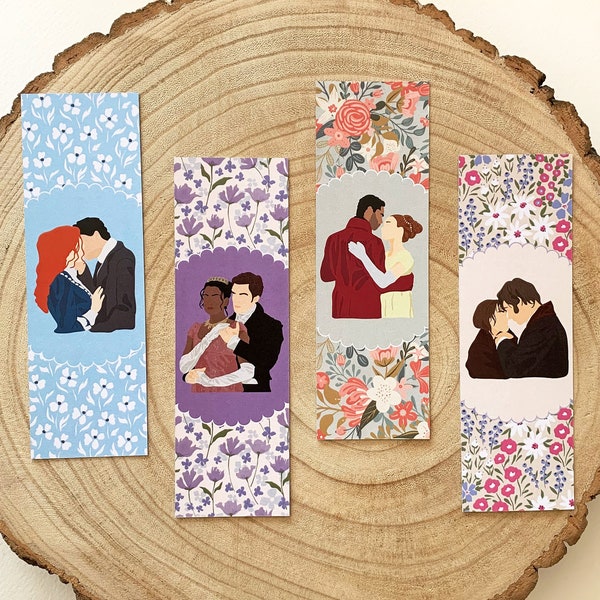 Literary Couples Bookmarks - Eco-Friendly - Bookish - Gifts For Book Lovers - Pride and Prejudice - Anne of Green Gables - Bridgerton