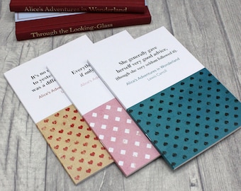 Alice's Adventures in Wonderland A5 Notebooks - Lewis Carroll - Eco-Friendly