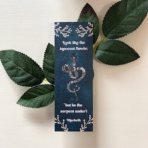 Look Like The Innocent Flower Bookmark - Macbeth - William Shakespeare - Literary Quote - Bookish - Eco-Friendly