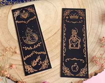 Fox and Broken Hearts Rose Gold Foil Bookmarks - Bookish - Eco-Friendly - Gifts For Book Lovers