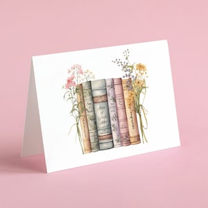 Carte L. M. Montgomery pour pile de livres - Anne la maison aux pignons verts - Anne d'Avonlea - Respectueux de l'environnement - Recyclée - Carte livresque - Cadeau pour amoureux des livres