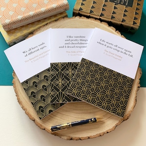 F. Scott Fitzgerald A5 Notebooks - Jazz Age - The Great Gatsby / The Beautiful and Damned / This Side of Paradise - Eco-Friendly