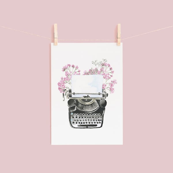 Vintage Typewriter Postcard - Eco-Friendly - Bookish - Gifts for Writers