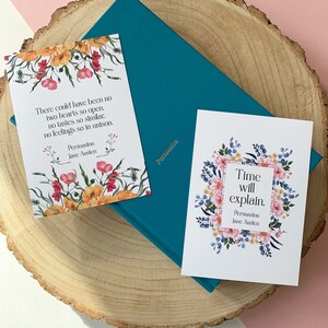 Carte postale citation persuasion - Jane Austen - respectueux de l'environnement - citation littéraire - livresque - cadeaux pour les amateurs de lecture