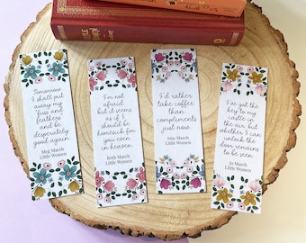 Little Women - March Sisters Bookmark Set - Louisa May Alcott - Literary Quote - Eco-Friendly - Bookish - Gifts For Book Lovers
