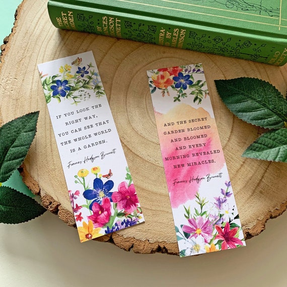 The Secret Garden Bookmarks Frances Hodgson Burnett - Etsy UK