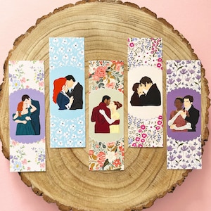 Literary Couples Bookmarks - Eco-Friendly - Bookish - Gifts For Book Lovers - Pride and Prejudice - Anne of Green Gables - Bridgerton