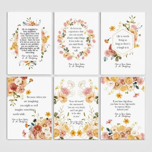 Anne of Green Gables Floral Postcards - L. M. Montgomery - Eco-Friendly - Bookish - Gifts For Book Lovers