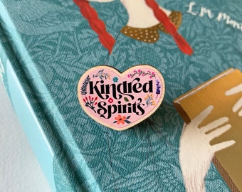 Anne of Green Gables - 'Kindred Spirits' Wooden Pin - L. M. Montgomery - Anne With An E - Bookish - Gifts for Book Lovers - Eco-Friendly
