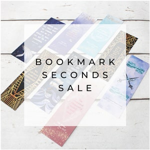 Bookmark Seconds Sale - Literary - Bookish - Book Quotes - Eco-Friendly - Discounted Bookmarks