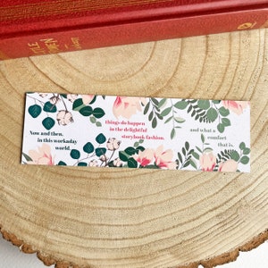 Little Women - 'In This Workaday World' Bookmark - Louisa May Alcott - Literary Quote - Eco-Friendly