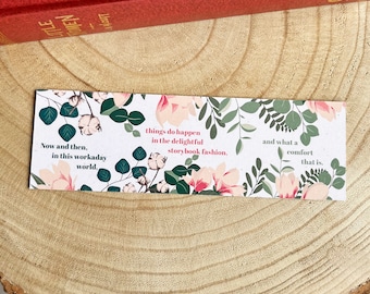Little Women - 'In This Workaday World' Bookmark - Louisa May Alcott - Literary Quote - Eco-Friendly
