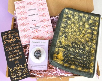 Coffret cadeau littéraire Orgues et préjugés - Jane Austen - Cadeau boîte aux lettres - Livres livres - Cadeaux pour les amateurs de lecture - Cadeau littéraire