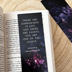 Dracula 'You Are One Of The Lights' Bookmark Bram Stoker Literary Bookmark Book Quote Gifts For Book Lovers Eco-Friendly image 2