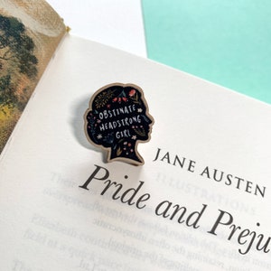 Pride and Prejudice 'obstinate Headstrong Girl' Wooden Pin Jane Austen ...