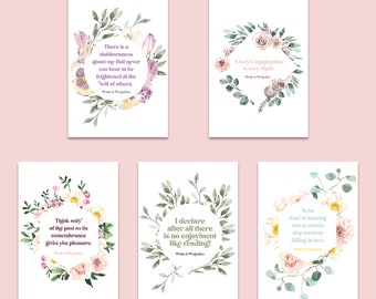 Pride and Prejudice Postcard Set - Jane Austen - Eco-Friendly - Set of 5