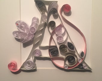Paper Quilling Art - Letter A