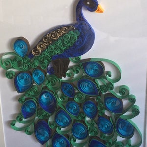 Peacock Paper Quilling image 4