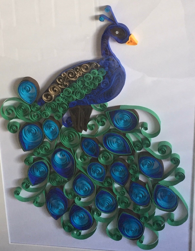 Peacock Paper Quilling image 4