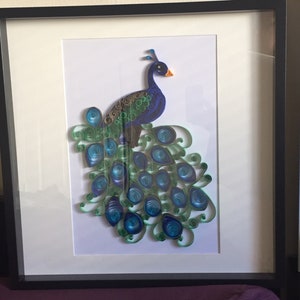 Peacock Paper Quilling image 3