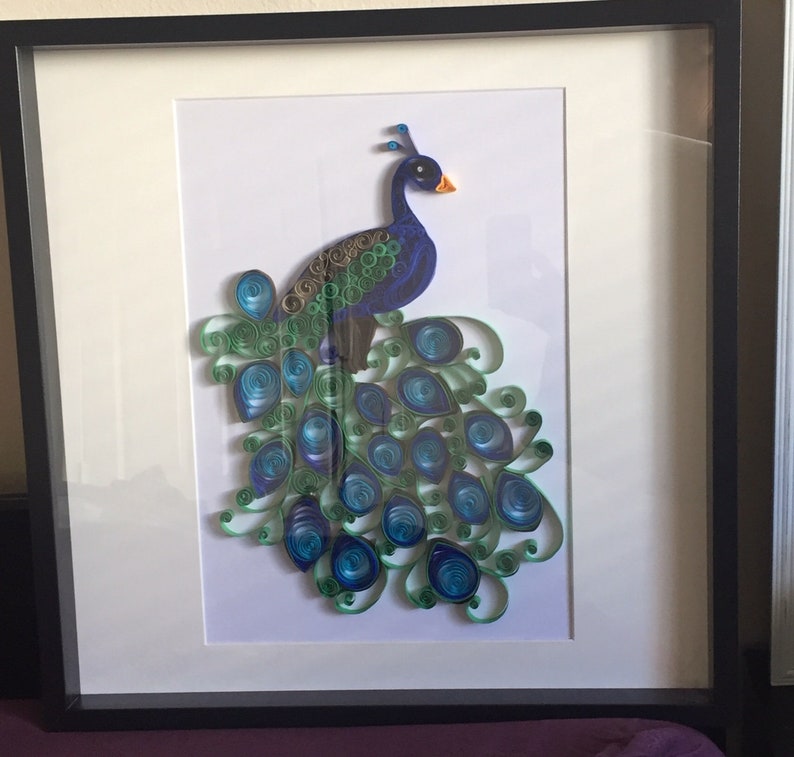 Peacock Paper Quilling image 3
