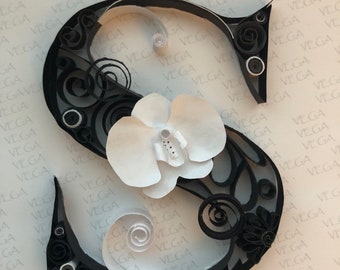 Paper Quilling Art - Letter S