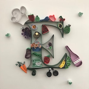 Paper Quilling Art - Letter E
