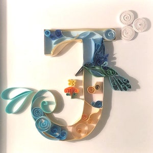 Paper Quilling Art - Letter J
