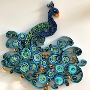 Peacock Paper Quilling image 1