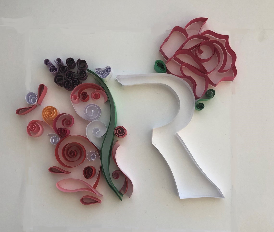 Paper Quilling Art Letter R Etsy