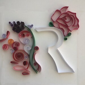 Paper Quilling Art - Letter R