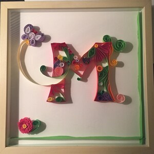 Paper Quilling Art - Letter M