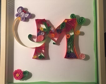 Paper Quilling Art - Letter M