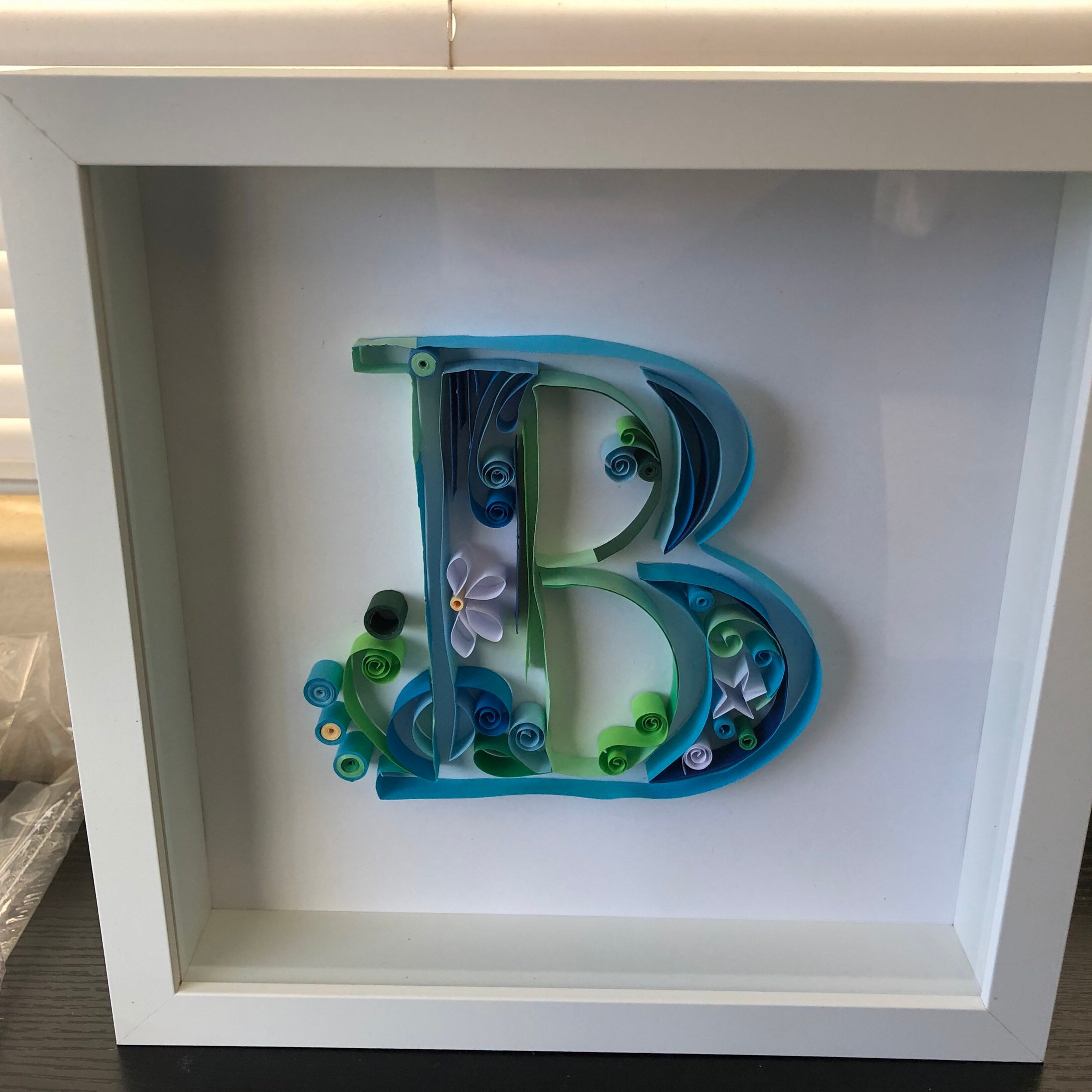 Paper Quilling Art Letter B Etsy India