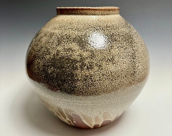 Large Shino Glazed Tsubo by Jason Fox