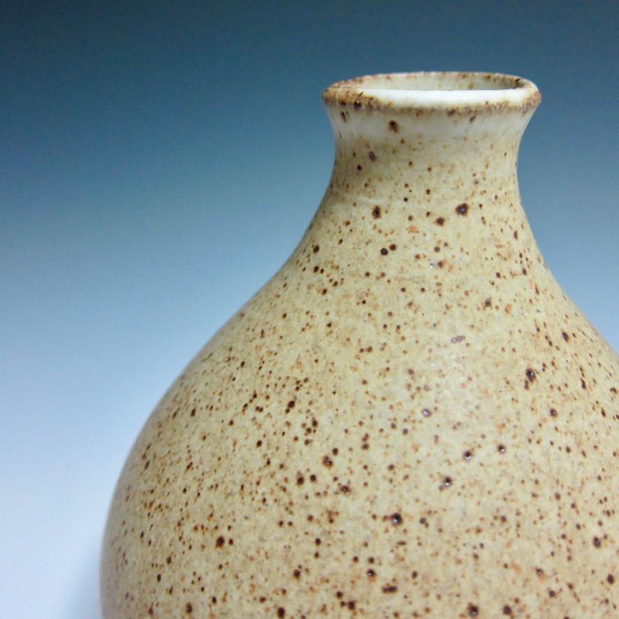 ジェイソン・フォックス作「斑点模様の陶器の花瓶／フラワーボトル