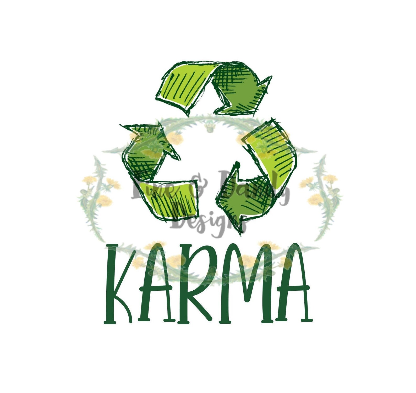 Karma Recycle... PNG JPG Digital Download Etsy UK