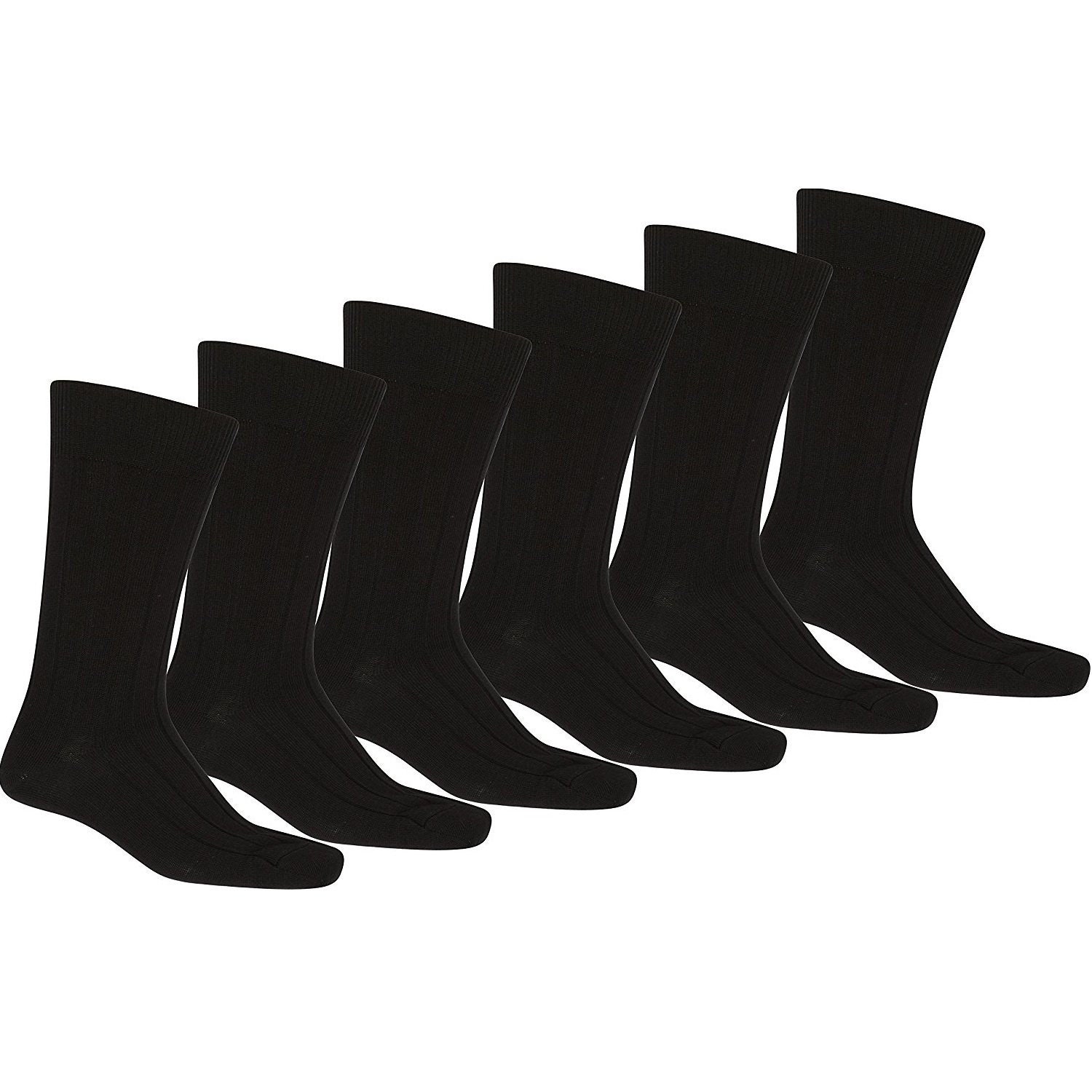 24 Pack of Men Black Solid Plain Dress Socks Etsy