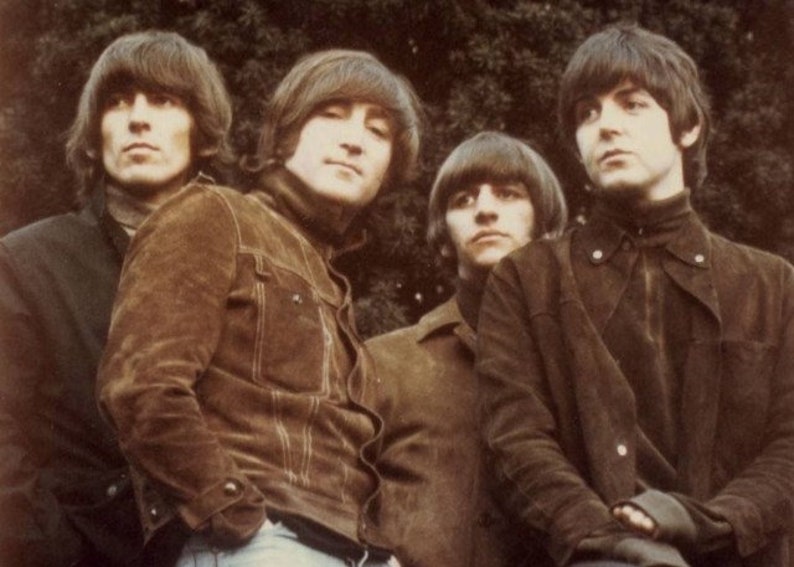 John Lennon Rubber Soul Album Leather Jacket Replica Imagine all the People Living Life in Peace