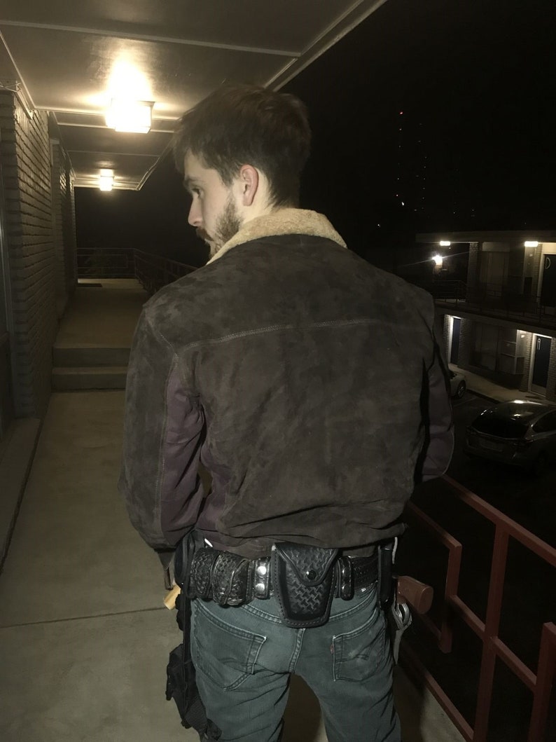 Standard Size Made to Order Brown real Suede Leather Jacket RG TWD Style