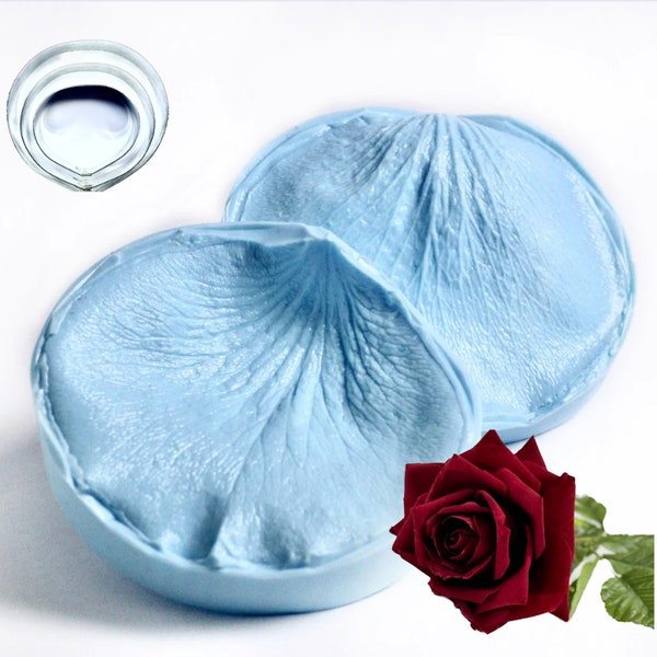 Moule en silicone rose pour la fabrication de fleurs comestibles, outil de décoration de gâteau Moule Sugarcraft pour faire des fleurs en sucre en pâte polymère à froid, porcelaine XL