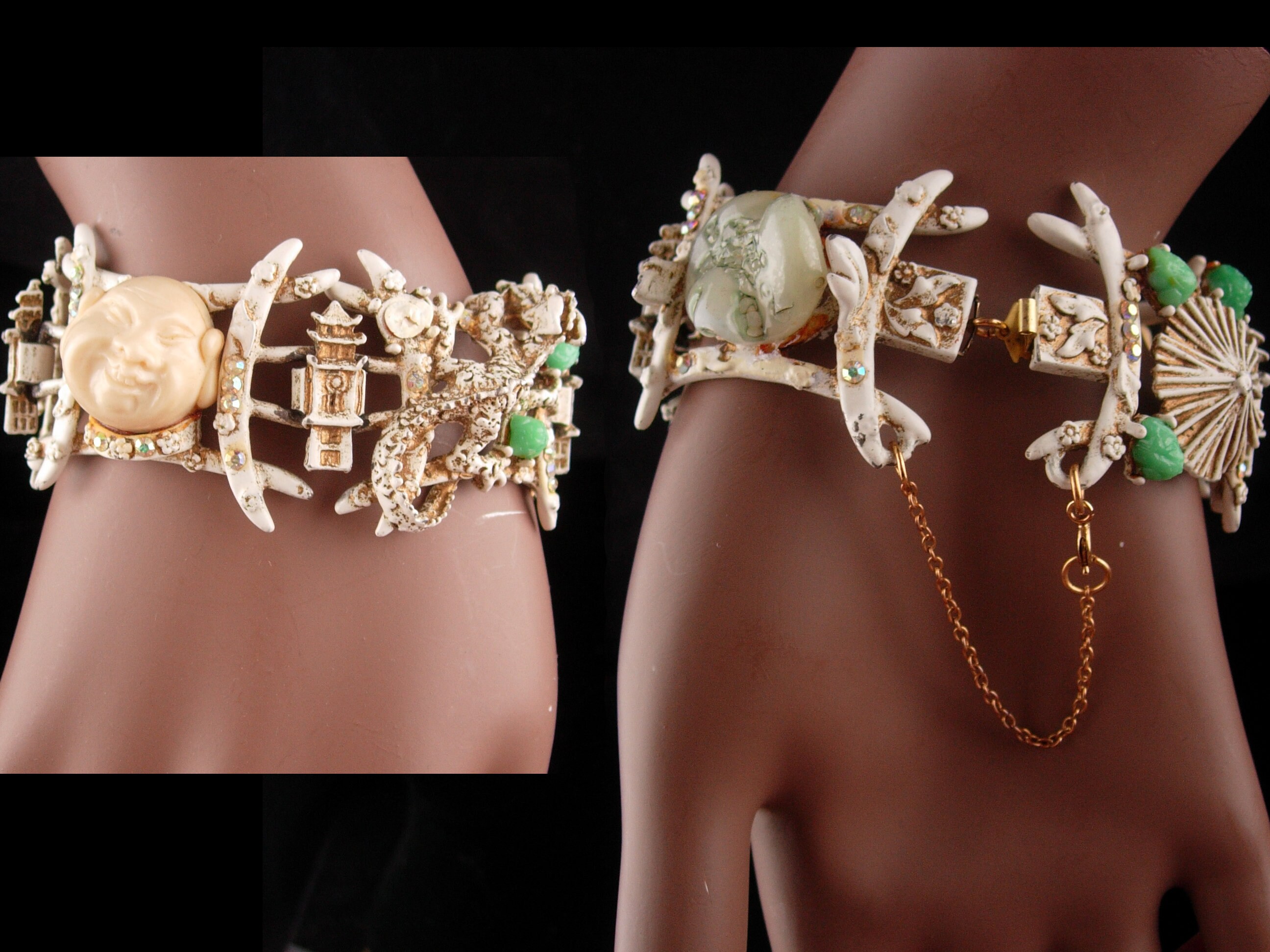 Vintage Har Dragon Bracelet - Medieval DRAGON - Buddha Head
