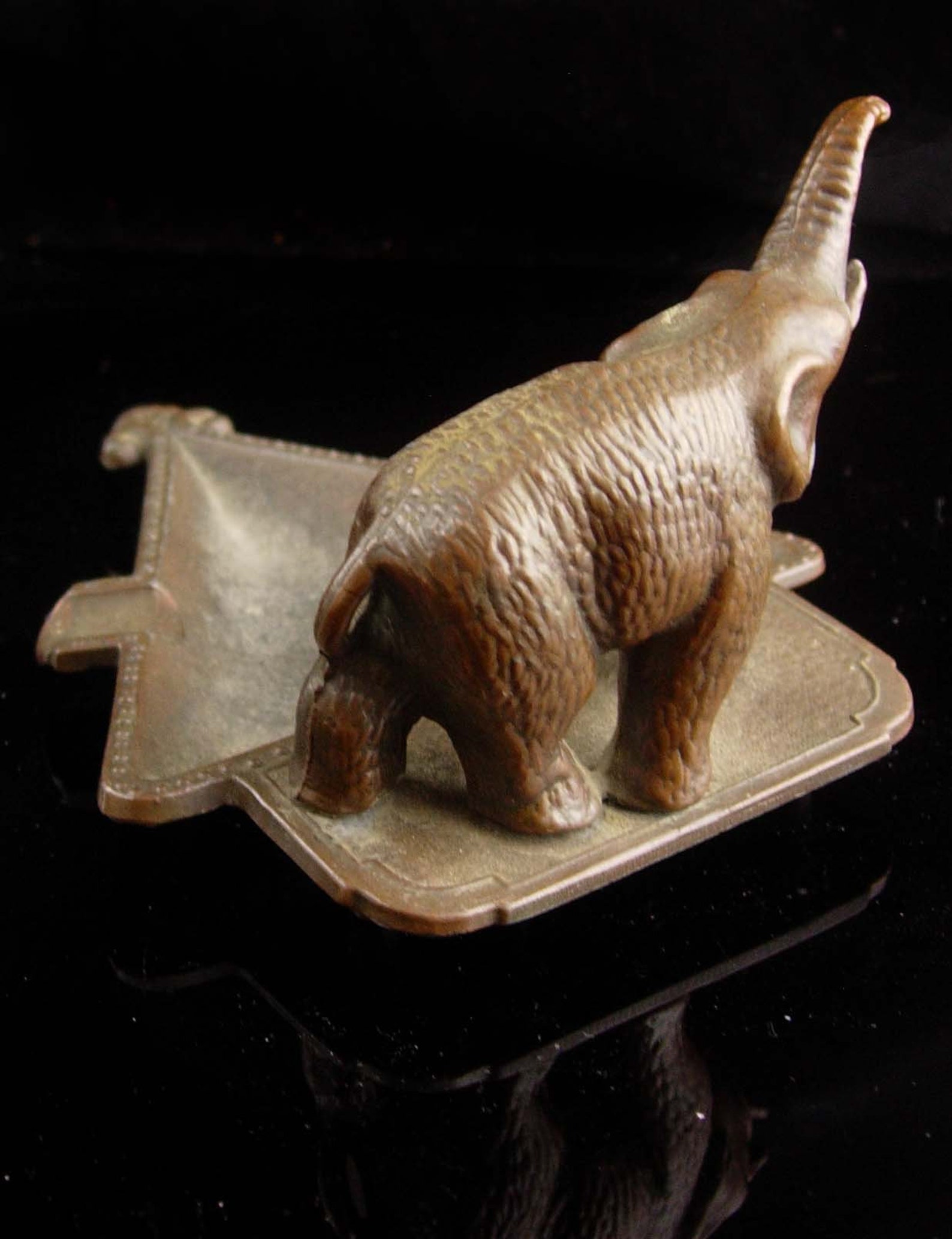 Antique Elephant Ashtray Vintage brass Souvenir dresser Etsy
