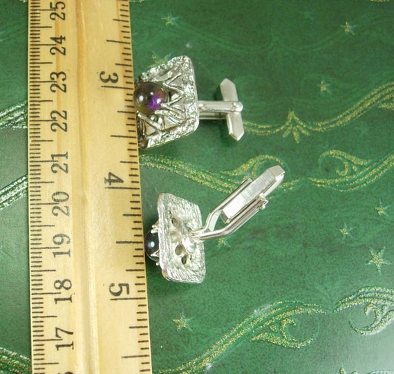 SPOOKY EYE cufflinks silver talisman mens jewelry… - image 5