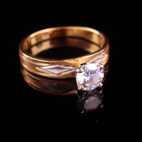 Vintage Solitaire Engagement Ring - 1/2ct Genuine… - image 1