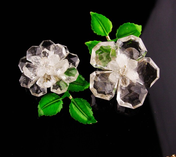 Pair of Lucite brooches - signed Western Germany … - image 3