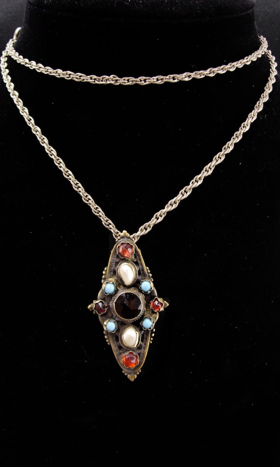 Antique pendant necklace / Austro Hungarian jewelr