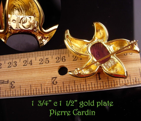Rare Pierre Cardin  STARFISH Brooch - vintage jel… - image 4