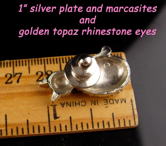 silver marcasite cat Tie tack / Halloween cat / V… - image 4